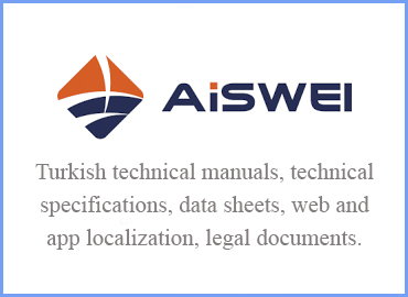 Turkish technical manual translations for AISWEI